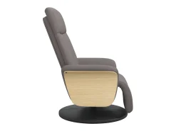 Poltrona | Cadeira Relax | Cadeira reclinável com apoio de pés tecido cinzento-acastanhado SHL526885^ Best