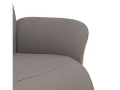 Poltrona | Cadeira Relax | Cadeira reclinável com apoio de pés tecido cinzento-acastanhado SHL526885^ Best