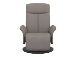 Poltrona | Cadeira Relax | Cadeira reclinável com apoio de pés tecido cinzento-acastanhado SHL526885^ Best