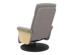 Poltrona | Cadeira Relax | Cadeira reclinável com apoio de pés tecido cinzento-acastanhado SHL526885^ Best