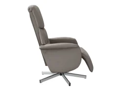Poltrona | Cadeira Relax | Cadeira reclinável com apoio de pés tecido cinzento-acastanhado SHL929055* Outlet
