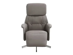 Poltrona | Cadeira Relax | Cadeira reclinável com apoio de pés tecido cinzento-acastanhado SHL929055* Outlet