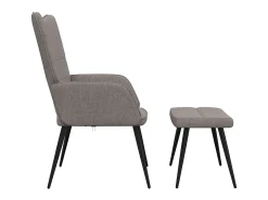 Poltrona | Cadeira Relax com banco tecido cinzento-acastanhado SHL412857^ Online