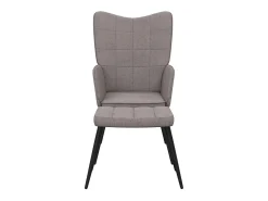 Poltrona | Cadeira Relax com banco tecido cinzento-acastanhado SHL412857^ Online