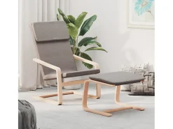 Poltrona | Cadeira Relax com banco p/ pés tecido cinza-acastanhado SHL323731* Sale