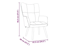 New Poltrona | Cadeira Relax tecido cinzento-acastanhado SHL427223 Poltrona