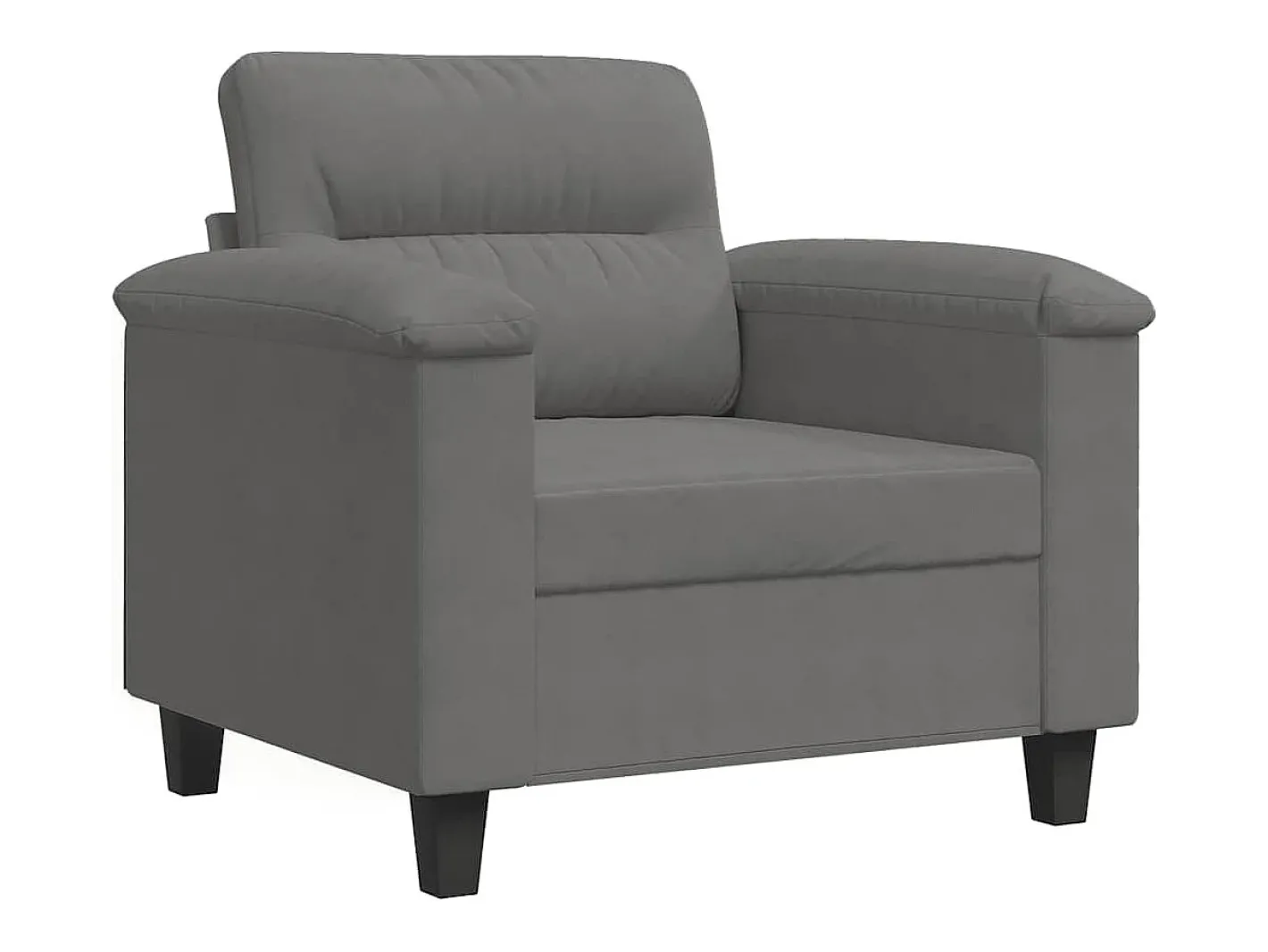 vidaxl Poltrona*Poltrona 60 cm tecido de microfibra -escuro Cinzento