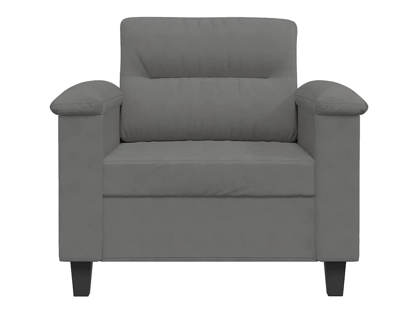 vidaxl Poltrona*Poltrona 60 cm tecido de microfibra -escuro Cinzento