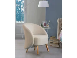 Talamo Italia Poltrona*Poltrona Annarella, poltrona lounge de design, 100% Made in Italy, poltrona relaxante em tecido acolchoado, 70x60h80 cm, cinza pomba Cinzento