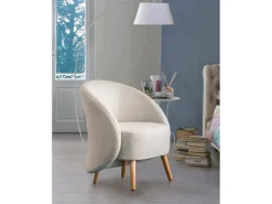 Poltrona Annarella, poltrona lounge design, 100% Made in Italy, poltrona relaxante em tecido acolchoado, 70x60h80 cm,*Talamo Italia Discount