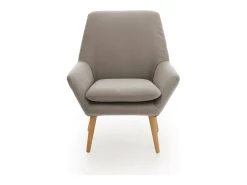 Talamo Italia Poltrona*Poltrona Annarita, poltrona lounge design, 100% Made in Italy, poltrona relaxante em tecido acolchoado, 80x70h95 cm, cinza pomba Cinzento