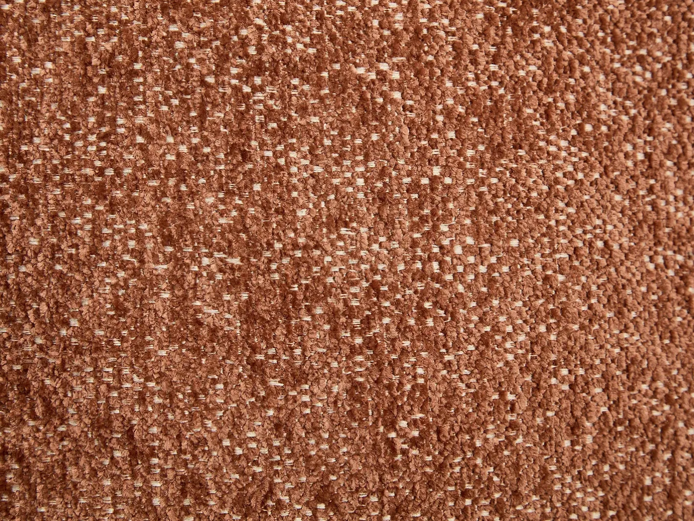 Vente-unique Poltrona*Poltrona arredondada em tecido mesclado de cor LANITO Terracota