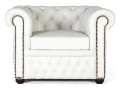 Poltrona Chester monoplace revestida em couro natural com acabamento*Giner y colomer Hot