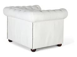 Poltrona Chester monoplace revestida em couro natural com acabamento*Giner y colomer Hot