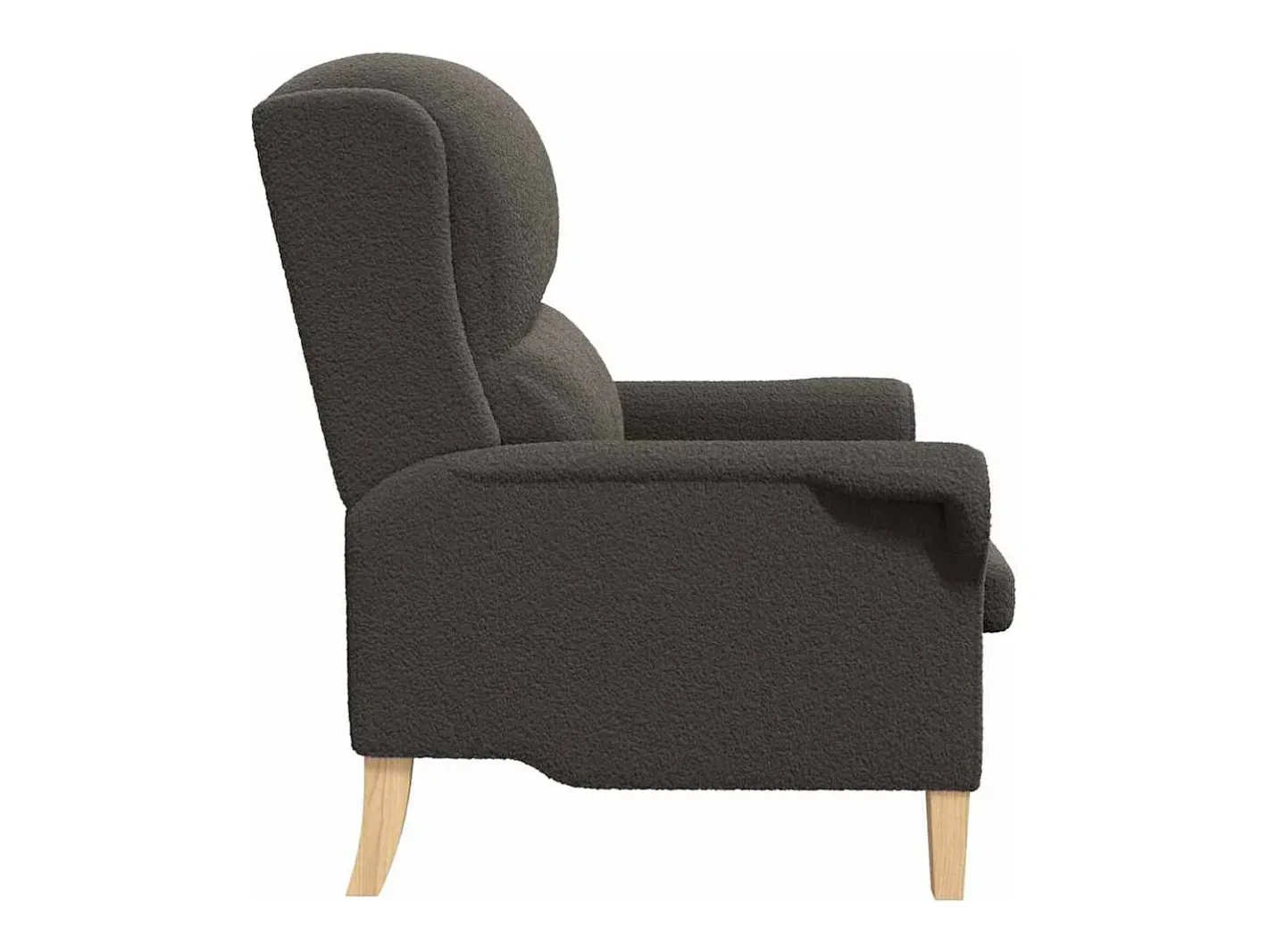 vidaxl Poltrona*poltrona escuro 76 x 94 x 102 cm Tecido Soft Sherpa Cinzento