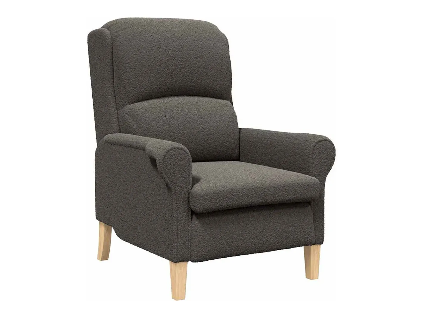 vidaxl Poltrona*poltrona escuro 76 x 94 x 102 cm Tecido Soft Sherpa Cinzento