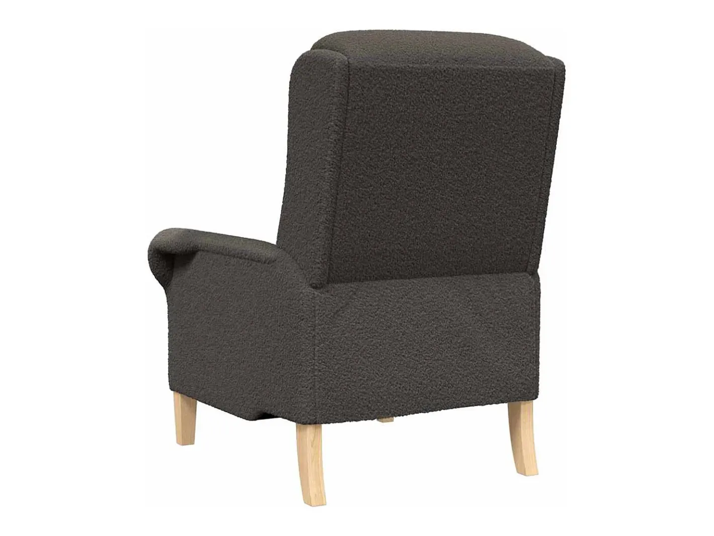vidaxl Poltrona*poltrona escuro 76 x 94 x 102 cm Tecido Soft Sherpa Cinzento
