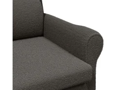 vidaxl Poltrona*poltrona escuro 76 x 94 x 102 cm Tecido Soft Sherpa Cinzento