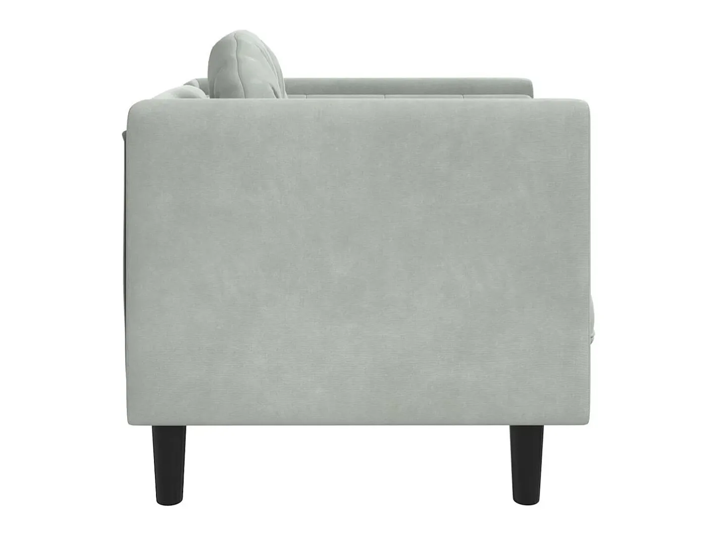 vidaxl Poltrona*Poltrona com almofadão veludo -claro Cinzento