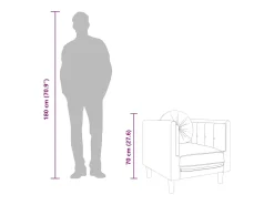 vidaxl Poltrona*Poltrona com almofadão veludo -claro Cinzento