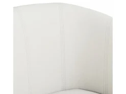 vidaxl Poltrona*Poltrona com apoio de pés couro artificial Branco