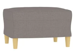 Poltrona com apoio de pés 60 cm tecido cinza-acastanhado PT447984* Hot