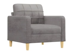 Poltrona com apoio de pés 60 cm tecido cinza-acastanhado PT571478* Online