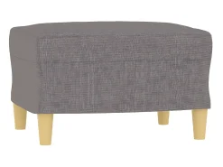 Poltrona com apoio de pés 60 cm tecido cinza-acastanhado PT571478* Online