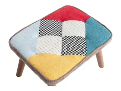 Poltrona com apoio para os pés - com padrão patchwork colorido - Multicolor*ModernLuxe Outlet