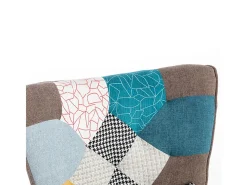 Poltrona com apoio para os pés - com padrão patchwork colorido - Multicolor*ModernLuxe Outlet