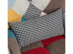 Poltrona com apoio para os pés - com padrão patchwork colorido - Multicolor*ModernLuxe Outlet