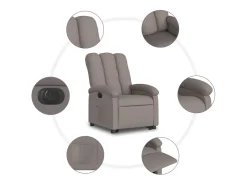 Poltrona Confortável | Poltrona reclinável elevatória elétrica cinza-acastanhado SHL756188* Online
