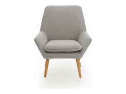 Talamo Italia Poltrona*Poltrona Dabdall, poltrona lounge design, 100% Made in Italy, poltrona relaxante em tecido acolchoado, 80x70h95 cm, Cinza Cinzento