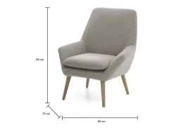 Talamo Italia Poltrona*Poltrona Dabdall, poltrona lounge design, 100% Made in Italy, poltrona relaxante em tecido acolchoado, 80x70h95 cm, Cinza Cinzento