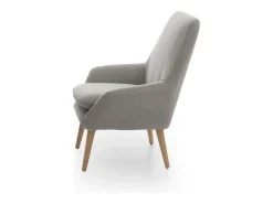 Talamo Italia Poltrona*Poltrona Dabdall, poltrona lounge design, 100% Made in Italy, poltrona relaxante em tecido acolchoado, 80x70h95 cm, Cinza Cinzento