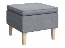 vidaxl Poltrona*Poltrona de baloiço com banco tecido -claro Cinzento