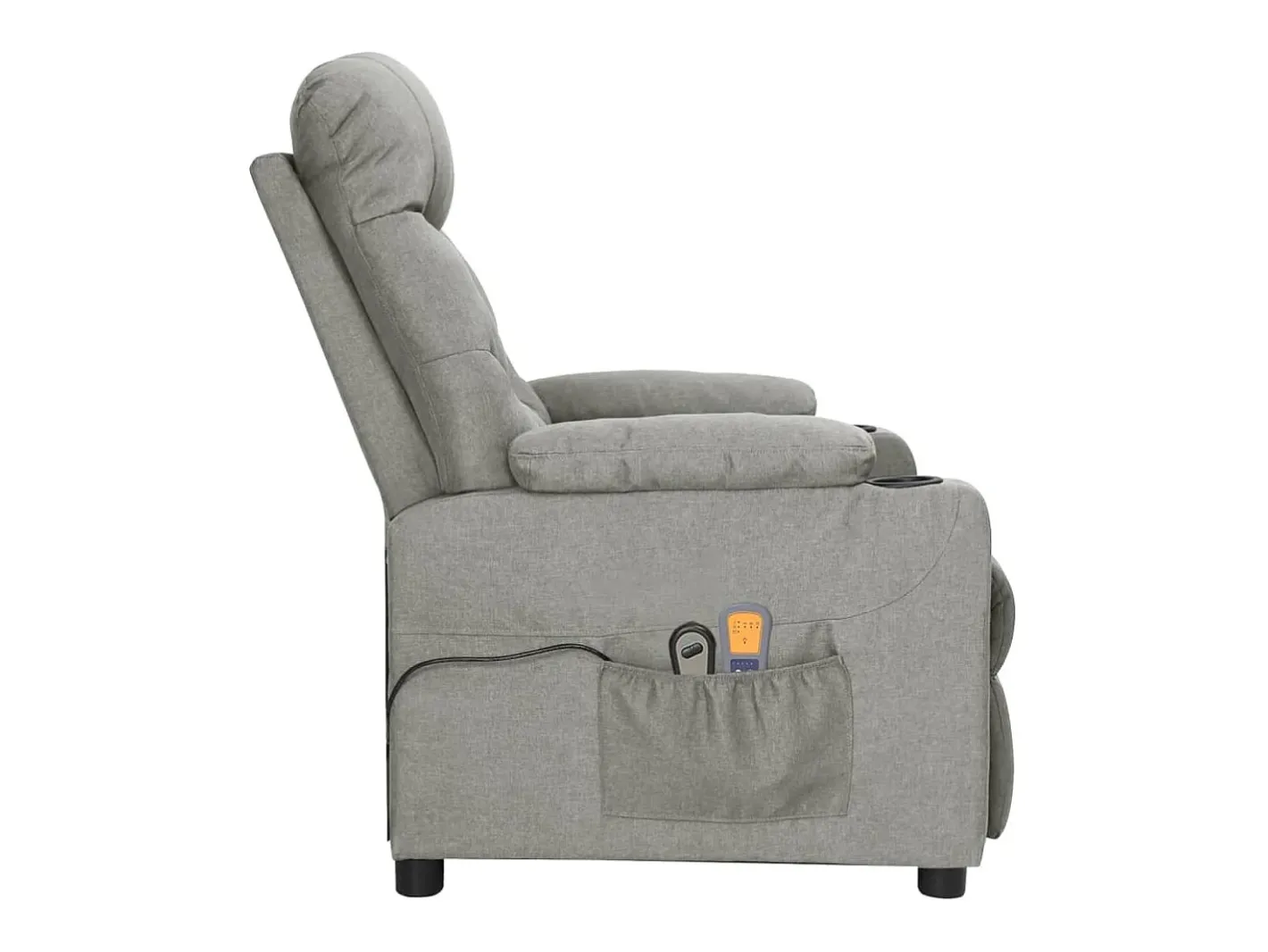 vidaxl Poltrona*Poltrona de massagens elétrica tecido -claro Cinzento