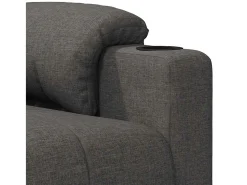 vidaxl Poltrona*Poltrona de massagens elétrica tecido cinza-escuro Cinzento