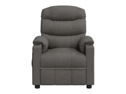 vidaxl Poltrona*Poltrona de massagens elétrica tecido cinza-escuro Cinzento