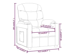 vidaxl Poltrona*Poltrona de massagens elétrica tecido cinza-escuro Cinzento