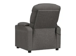vidaxl Poltrona*Poltrona de massagens elétrica tecido cinza-escuro Cinzento
