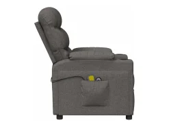 vidaxl Poltrona*Poltrona de massagens elétrica tecido cinza-escuro Cinzento