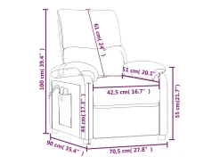 vidaxl Poltrona*Poltrona de massagens elétrica tecido cinza-escuro Cinzento