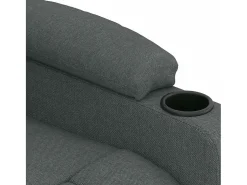 vidaxl Poltrona*Poltrona de massagens elétrica tecido cinza-escuro Cinzento