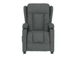 vidaxl Poltrona*Poltrona de massagens elétrica tecido cinza-escuro Cinzento