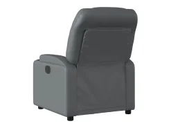 vidaxl Poltrona*Poltrona de massagens reclinável couro artificial Cinzento