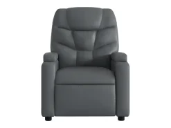 vidaxl Poltrona*Poltrona de massagens reclinável couro artificial Cinzento