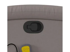 New Poltrona de massagens reclinável tecido cinzento-acastanhado Poltrona