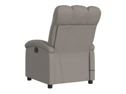 New Poltrona de massagens reclinável tecido cinzento-acastanhado Poltrona