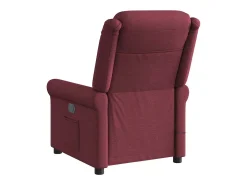 vidaxl Poltrona*Poltrona de massagens reclinável tecido tinto Vermelho